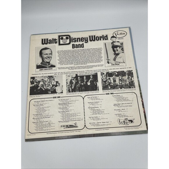 VTG RARE 1972 WALT DISNEY WORLD BAND RECORD ALBUM BUENA VISTA RECORDS STER 3337 - Picture 5 of 9